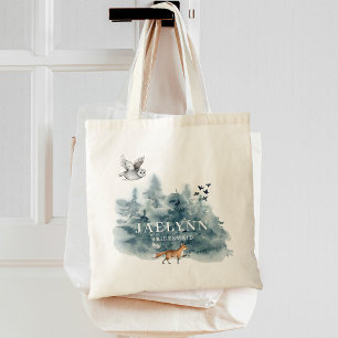 Watercolor Forest Bridesmaid Tote Bag
