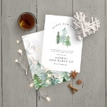 Watercolor forest corporate new year card<br><div class="desc">A elegant,  nature themed holiday design. Part of a collection. With elegant text and beautiful watercolor forest design.</div>