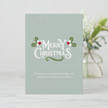 Watercolor Forest Merry Christmas Card