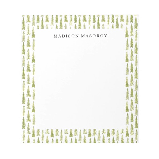 Watercolor Forest Notepad (Front)