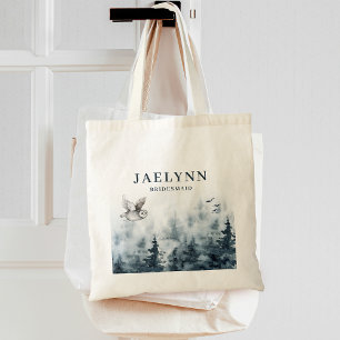 Watercolor Forest Owl Bridesmaid Tote Bag