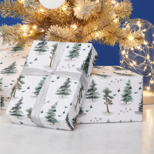 Watercolor Forest Pattern  Wrapping Paper