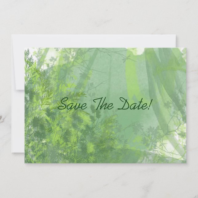 Watercolor Forest Save The Date (Front)