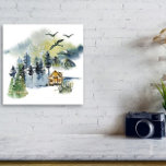 Watercolor forest scene  faux canvas print<br><div class="desc">watercolor forest scene
Sizes in designer upload photo do not change.</div>