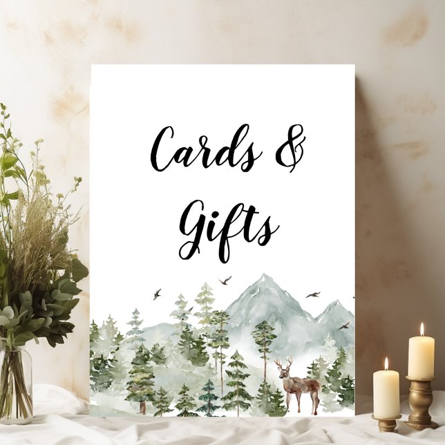 Watercolor Forest | Trees And Deer Poster (Creator Uploaded)