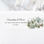 Watercolor Forest | Trees And Deer  Return Address Label<br><div class="desc">Watercolor Forest | Trees And Deer</div>
