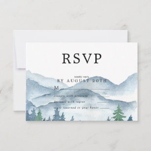 Watercolor Forest Wedding RSVP Response Card