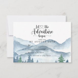 Watercolor Forest Wedding RSVP Response Card
