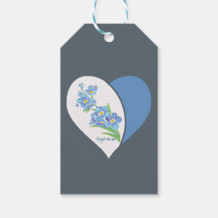 Watercolor Forget-me-not Flower art Gift Tags