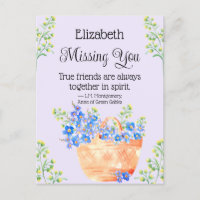 Watercolor Forget Me Not Flowers Friend Quote