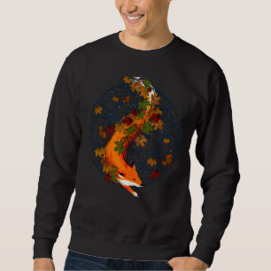 Watercolor Fox Flower Of Life Spirit Animal Sweatshirt