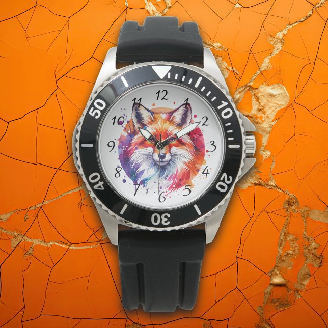 Watercolor Fox Illustration Watch (Creator Uploaded)