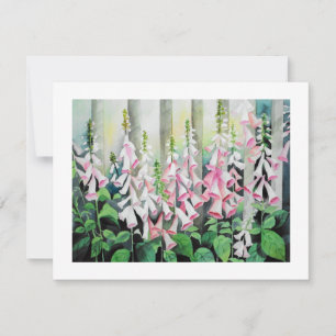 Watercolor Foxgloves Card