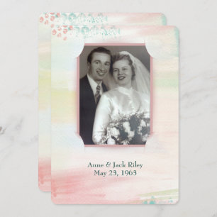 watercolor frame for wedding vow renewal invitation