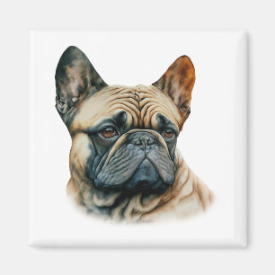 Watercolor French Bulldog Magnet