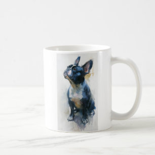 Watercolor French bulldog sitting Coffee Mug
