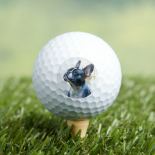 Watercolor French bulldog sitting Golf Balls