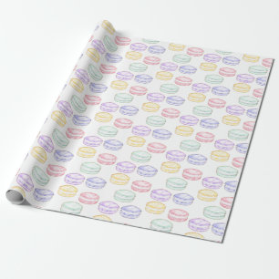 Watercolor French Macarons Wrapping Paper