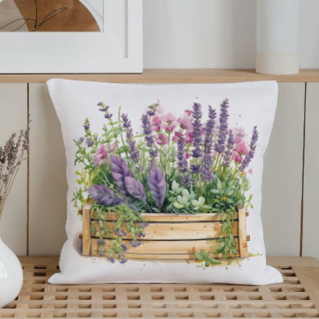 Watercolor Fresh Herb Garden Cushion (Creator Uploaded)