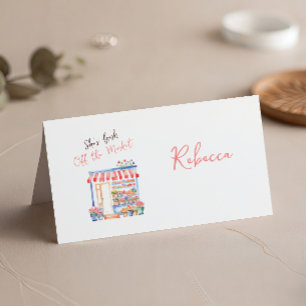 Watercolor Fresh Off Market Floral Bridal Shower Place Card