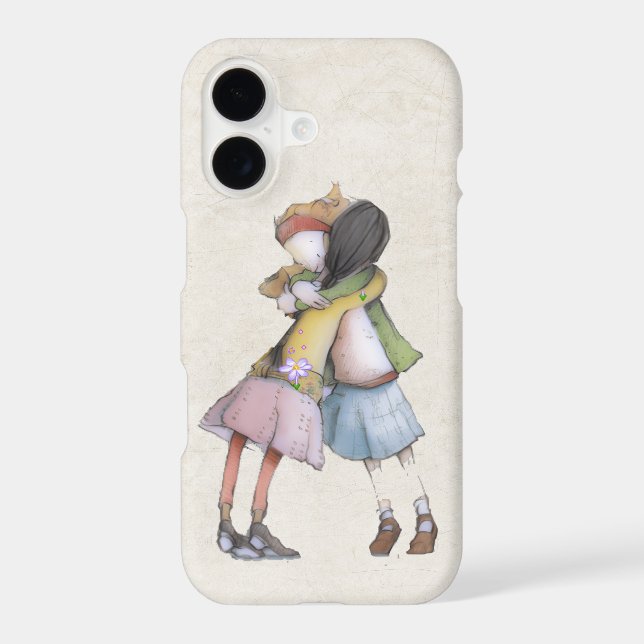 Watercolor Friends Hugging (Back)