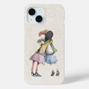 Watercolor Friends Hugging iPhone 15 Case