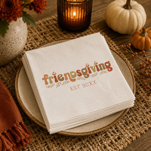 Watercolor Friendsgiving Dinner Napkins