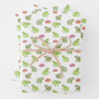 Watercolor Frogs Cute Whimsical Nature Art