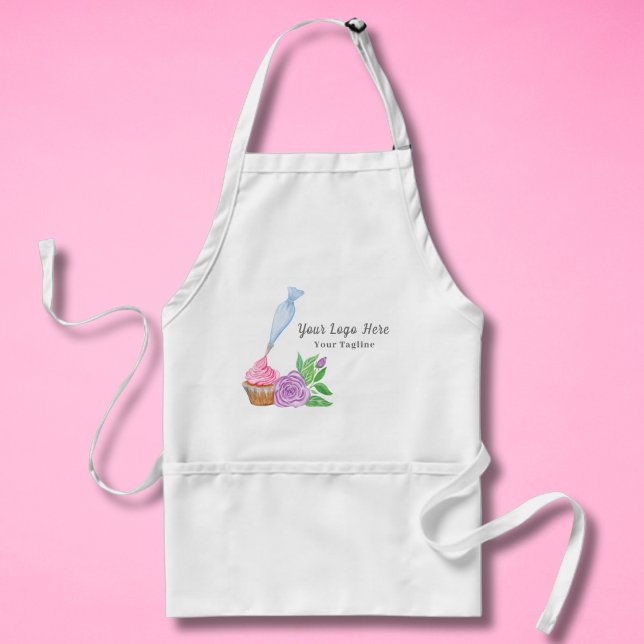 Watercolor Frosting Cupcake Bakery, Catering Standard Apron (Creator Uploaded)