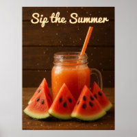 Watercolor Fruit Design – Blank Back Template