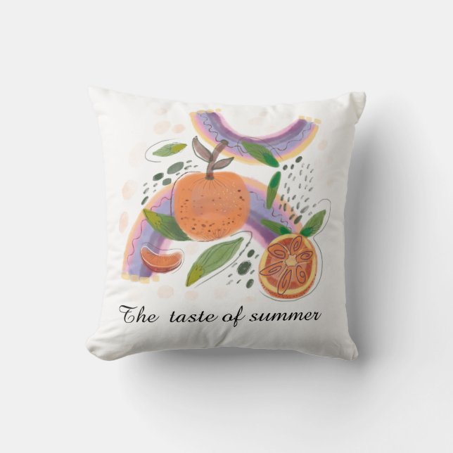 watercolor fruits cushion (Front)
