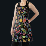 Watercolor Fruits & Veggies Unique Healthy Chef Apron<br><div class="desc">This hand made pattern makes an awesome apron. Change the background colour or add texts. Check out my shop for more or let me know if you'd like something custom!</div>
