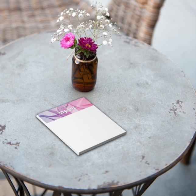 Watercolor fuchsia purple  splash  letter notepad (Creator Uploaded)