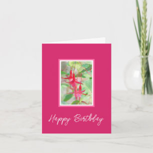 Watercolor Fuchsias Card