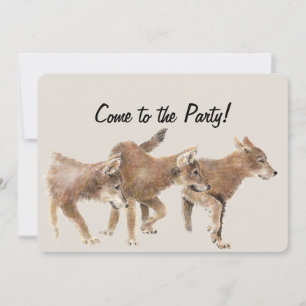 Watercolor Fun Horse Birthday Custom Invite