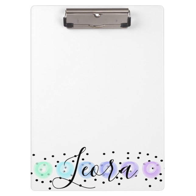 Watercolor Funfetti Clipboard (Front)