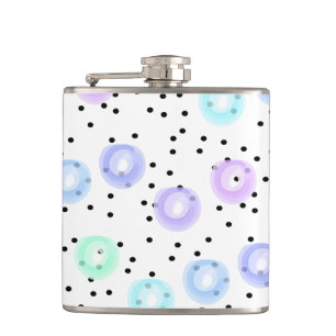 Watercolor Funfetti Hip Flask
