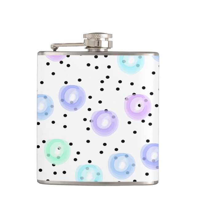 Watercolor Funfetti Hip Flask (Front)