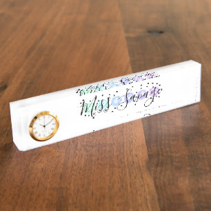 Watercolor Funfetti Nameplate