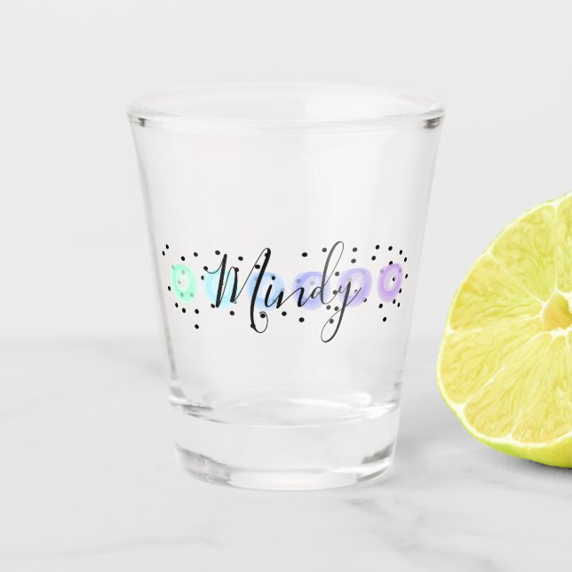 Watercolor Funfetti Shot Glass (Front)