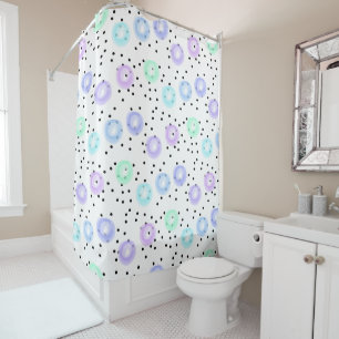Watercolor Funfetti Shower Curtain