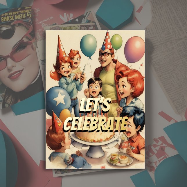 Watercolor Funny Comic Birthday Scene (Creator Uploaded)