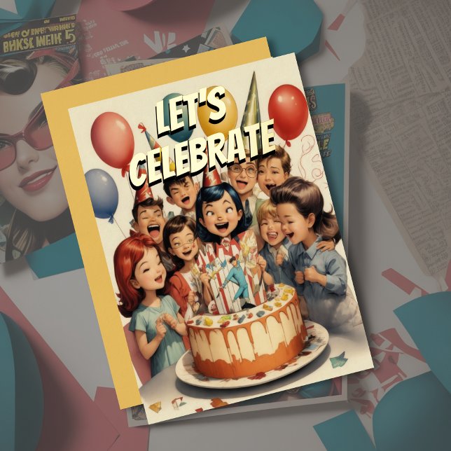 Watercolor Funny Comic Birthday Scene (Creator Uploaded)