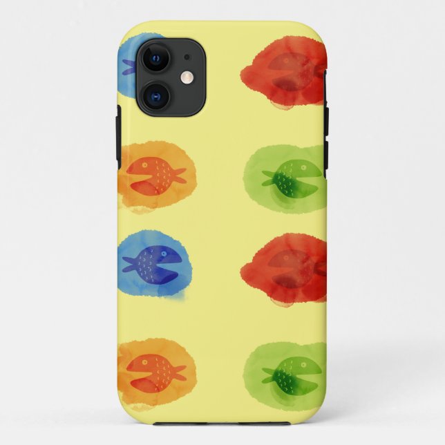 Watercolor Funny Fish iPhone / iPad case (Back)