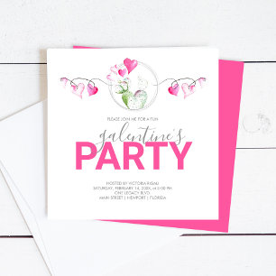 Watercolor Galantine Birthday Invitations Online