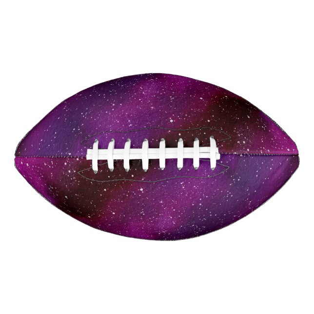 Watercolor Galaxies purple pink  Football (Front)