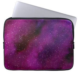 Watercolor Galaxies purple pink Laptop Sleeve