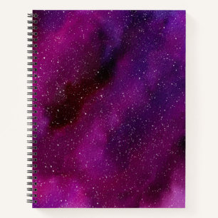 Watercolor Galaxies purple pink Notebook