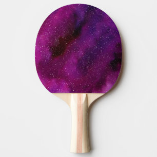 Watercolor Galaxies purple pink Ping Pong Paddle