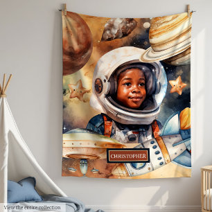 Watercolor Galaxy Blanket Cosy Boys Room Decor